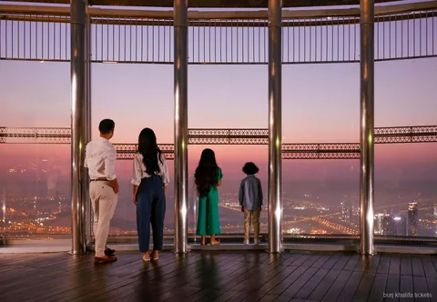 Vista panorámica incluida en la entrada de acceso rápido al mirador del Burj Khalifa