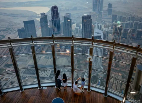 Burj Khalifa fast track ticket holders on the Level 125 viewing floor
