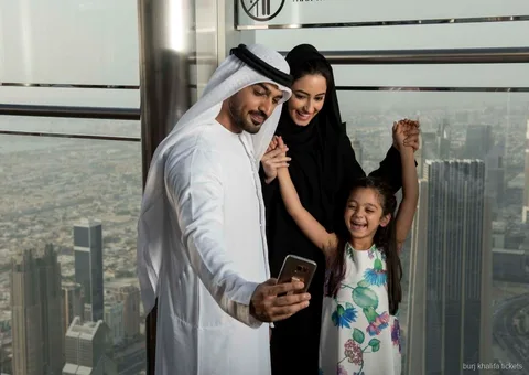 View of the Burj Khalifa from Sky Views Dubai observatory