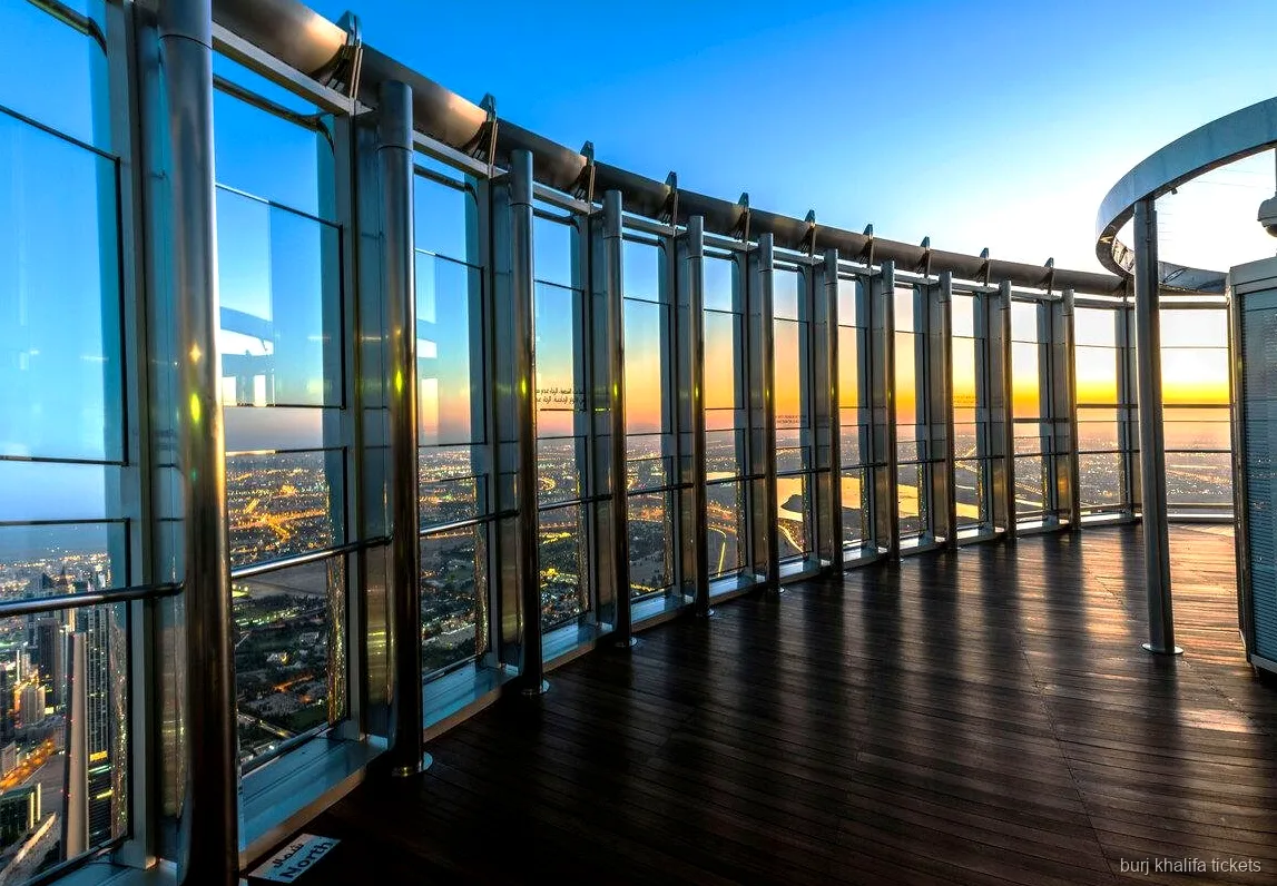 Outdoor terrace on the Burj Khalifa observation deck included in the ticket