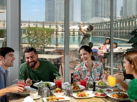 Restaurante The Burj Club incluido en la entrada de cena del Burj Khalifa